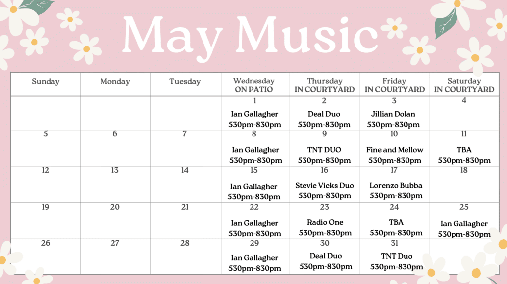 May Music Line up